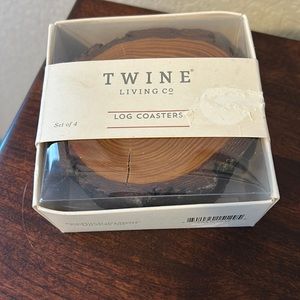 Twine Living Co set of 4 Log Coasters